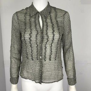 Jones New York  Button Down Long Sleeve Blouse